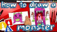 How To Draw A Scary Cute Monster (Folding Surprise)