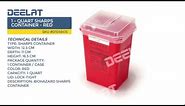1 - Quart Sharps Container - Red