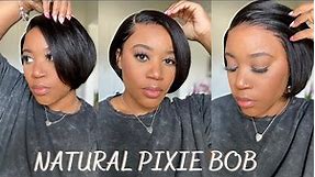 VERY NATURAL PIXIE BOB 👀 | GLUELESS INSTALL, READY TO WEAR , NO CUTTING NEEDED | MYFIRSTWIG