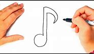 How to draw a Musical Note Step by Step