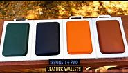 iPhone 14 Pro Leather Wallets with MagSafe (ALL COLORS) REVIEW | Best Pairings with Leather Cases!