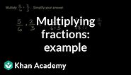 Multiplying two fractions: example | Fractions | Pre-Algebra | Khan Academy