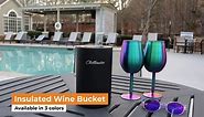 Premium Iceless Wine Chiller Bucket – Champagne Bucket - Insulated Double Walled to Keep 750ml White Wine Bottles Colder for Longer Wine Bottle Cooler bucket or Champagne Chiller (Copper)