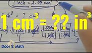 BEST Explanation for Converting Cubic Centimeters to Inches | Unit Conversion | Pre-Algebra