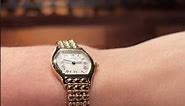 Cartier Tonneau Yellow Gold Silver Dial Vintage Quartz Ladies Watch Wrist Roll | SwissWatchExpo