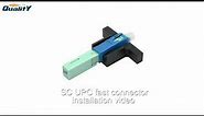 SC UPC fiber optic fast connector installation and test video