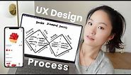 The UX Design Process explained step by step with a mobile app project