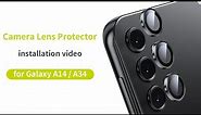 Samsung Galaxy A14/A34 Camera Protector How to Install