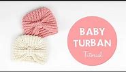 How To Crochet Cute And Easy Baby Hat/ Bonnet / Turban | Croby Patterns