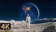 Astronaut Walking On The Moon | 4K Live Wallpaper