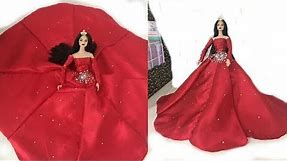 DIY Barbie Prom Dress.Celebrity style Glamorous Prom dress .Quick dress for Barbies