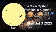 The Solar System Simulation in Algodoo