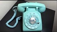 Vintage Blue Rotary Phone Ringing Demo