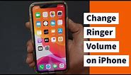 How to change the ringtone volume in iPhone 11