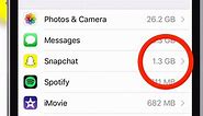 Clear Snapchat storage space on iPhone