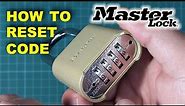 HOW TO CHANGE MASTER LOCK COMBINATION CODE