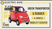 Green Transporter Q Runner Four Wheel Mobility Scooter Review by Electric Bike Paradise