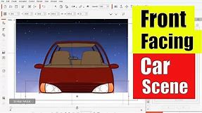 Front facing car scene - cartoon animator 4.1 (1st part)
