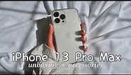 iPhone 13 Pro Max Unboxing, Silver 256gb + Accessories + Set up ✨📱