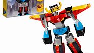 LEGO Creator 3 in 1 Super Robot Building Kit, Kids Can Build a Toy Robot or a Toy Dragon, or a Model Jet Plane, Makes a Creative Gift for Kids, Boys, Girls Age 7 Years Old, 31124