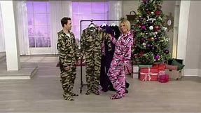 Forever Lazy One-Piece Fleece Footed Adult Pajamas With Pockets on QVC