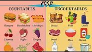 Countable vs. Uncountable FOOD in English | Food and Drinks Vocabulary