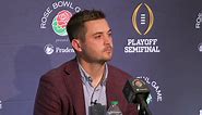 Alabama OC Tommy Rees addresses the media ahead of the 2024 Rose Bowl