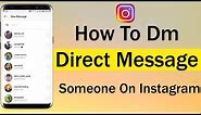 How To DM Direct Message Someone On Instagram