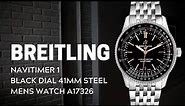 Breitling Navitimer 1 Black Dial 41mm Steel Mens Watch A17326 Review | SwissWatchExpo