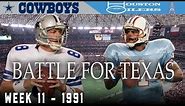 The Battle for Texas! (Cowboys vs. Oilers, 1991) | NFL Vault Highlights