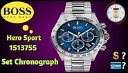 ⏳HUGO BOSS❣watch for men❣Set Chronograph🚦Set Time and Date 🌷