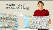 How to Sew a Pillowcase / Pillowcase Sewing Beginner Tutorial / DIY