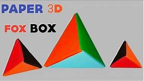 DIY-Triangular Pyramid- Fox Valentine Box Toy-Pyramid Gift Box-Origami Paper Box