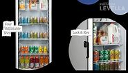 Premium LEVELLA 9.0 cu. ft. Commercial Upright Display Refrigerator Glass Door Beverage Cooler in Silver PRF90DX