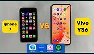 Iphone 7 vs vivo y36 speed test - quick review iphone 7 new update - vivo y36 gaming test