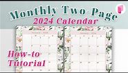 How to make a Monthly Planner on 2 Pages for 2024