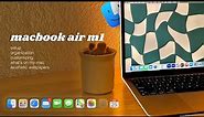 macbook air m1 setup, customization + aesthetic wallpapers | what's on my mac