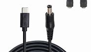 12 Volt USB-PD to DC 5.5 x 2.1mm (Max 36W 12V3A), Type-C Male to DC 12V Power Cable for Router, CCTV, Other 12V Devices
