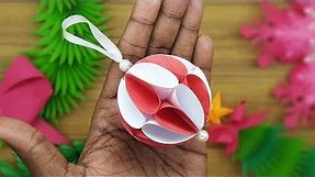 How to Make Paper Ball Ornaments for Christmas Decorations | Christmas Tree Ornaments