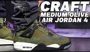 Air Jordan 4 " CRAFT " Medium Olive Review and On Foot