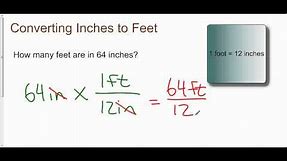Converting Inches to Feet