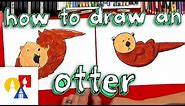 How To Draw An Otter With Shapes For Young Artists