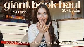 GIANT BOOK HAUL (30+ books!) | barnes and noble employee buys new releases, spooky books, and more