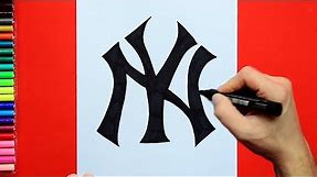 How to draw the New York Yankees Logo (MLB Team)
