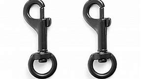 Black Metal Swivel Snap Hooks, Small, 3/8" x 2", Strong and Durable, Made of Die Cast Zinc, by Desert Breeze Distributing