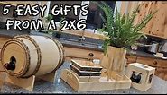 Making 5 Gifts from a Single 2x6 | Woodworking | Gift Ideas