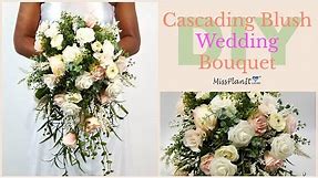 DIY Blush Cascading Wedding Bouquet | Budget Weddings | DIY Tutorial