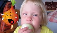 Original That's an apple - No it's an onion - Then eat it Eat onion - Apple Onion Adorable Toddler