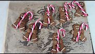 Gingerbread Men Holding Candy Canes | Christmas Cookies