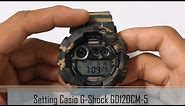 How to Set Casio G-Shock GD120CM-5 Camouflage Digital Mens Sport Watch